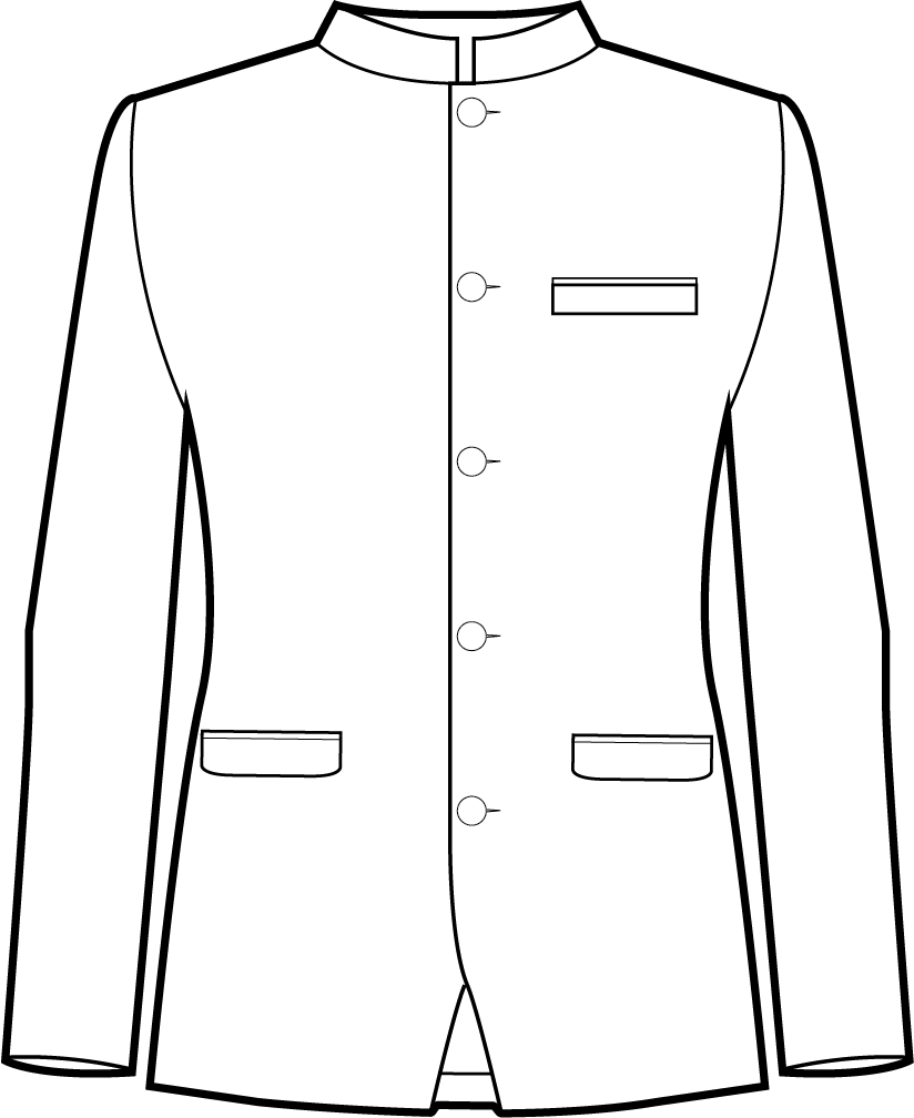 Rounded mandarin neckline collars plackets Vector Image